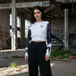 Crop-top manche longue femme HELLRISE Mist